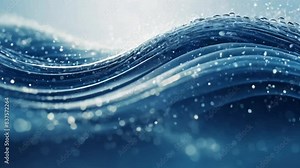Digital blue particles wave and light abstract background with shining particles. seamless overlay 4k virtual video animation background Stock Video