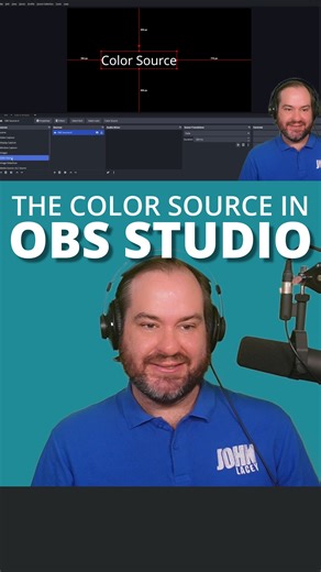 John Lacey | COLOR SOURCE IN OBS STUDIO The color source in OBS Studio will (as the name suggests) let you create blocks of solid colour. I know, it... | Instagram