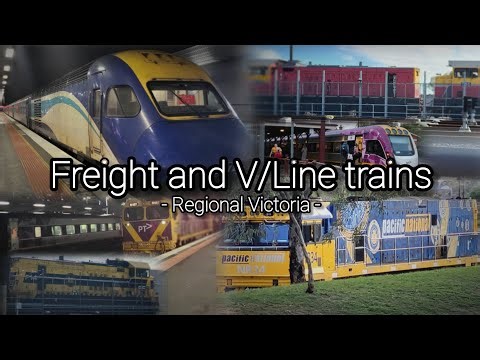 Freight and Passenger trains around Victoria - 2025 Compilation