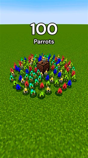Parrots dancing in Minecraft #shorts #minecraft #foryou