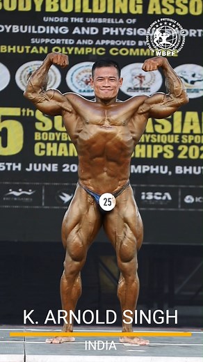 🥉 Bronze Medal Alert – India 🇮🇳 15th South Asian Bodybuilding & Physique Sports Championships 2025 Category: Men’s Bodybuilding up to 80 KG 🏅 Bronze Medal Winner: K. ARNOLD SINGH – INDIA A proud moment for India as K. Arnold Singh showcases incredible strength, dedication, and discipline to secure a podium finish! 💪🇮🇳 #SABPF2025 #Bodybuilding #India #ArnoldSingh #MusclePower #BronzeMedalist #WBPF #ABBFF #FitnessChampionships #MensBodybuilding80kg | WBPF_Championship