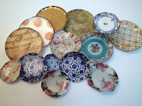 DIY: How To Make Miniature China Plates With Paper