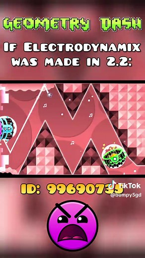 Electrodynamix but it was made in 2.2! #geometrydash #gd #layout #level #viral