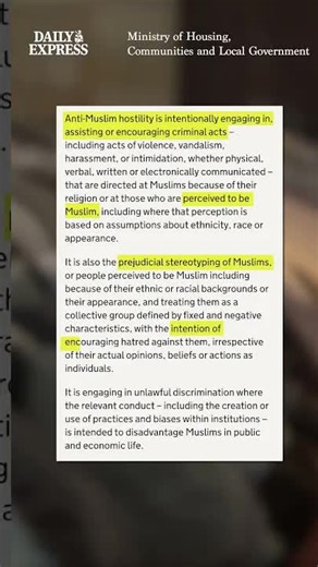 The government has introduced a new non-statutory definition of anti-Muslim hate 🗣️