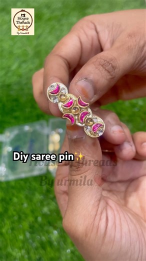 Saree pin making✨#making #makingvideos #diy #customized #handmade #brooch #broochhandmade #sareepin