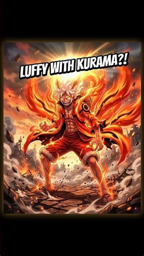 What if Luffy Had Naruto's Nine-Tails Chakra? #onepiece #Naruto #Shorts