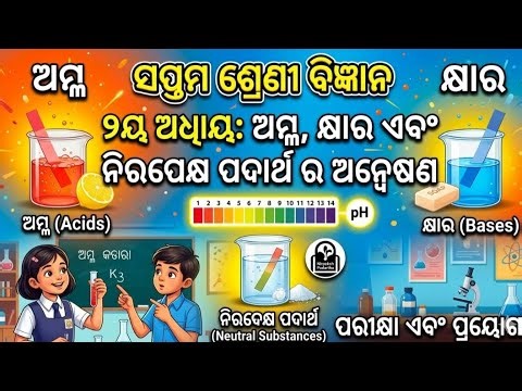 Class 7 science chapter 2// part 2//acid ,base and neutral elements #education #science ସପ୍ତମ ଶ୍ରେଣୀ
