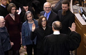 Kate Brown sworn in as Oregon governor; Kitzhaber resigns