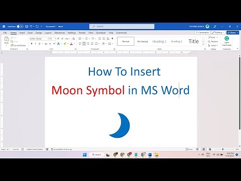 How To Insert Moon Symbol in MS Word