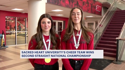 Sacred Heart University's cheer team wins national championship for the second year in a row