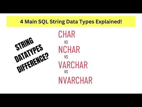 SQL DATA TYPES: UNDERSTANDING THE DIFFERENCES BETWEEN CHAR, NCHAR, VARCHAR, AND NVARCHAR #sql