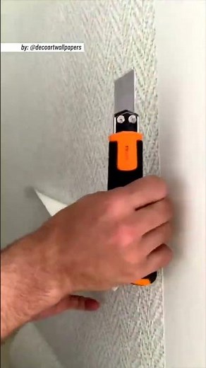 How to cut Wallpaper ✨ #wallpaper #3dwallpaper #wallpaperinstallation