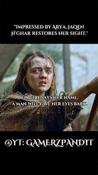 Impressed by Arya, Jaqen H'ghar restores her sight🔥⚔️☠️| #gameofthrones