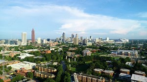 Atlanta Georgia GA Drone Flyover from Georgia Tech