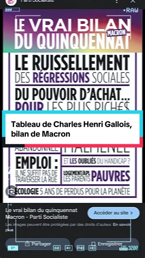 #rn#bardella #macron #economy #bilan voici le bilan de Macron depuis 2017, résumé en un seul tableau réalisé par Charles Henri Gallois. Ex UPR 😳