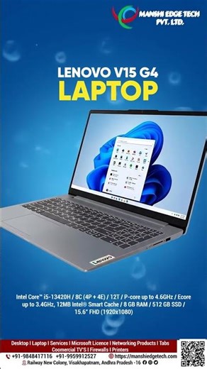 Lenovo V15 G4 Laptop | Intel i5 13th Gen | 8GB RAM 512GB SSD | Best Laptop Deals in Visakhapatnam