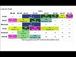 1 - Installation et configuration du logiciel FET timetable (créateur des emplois du temps )