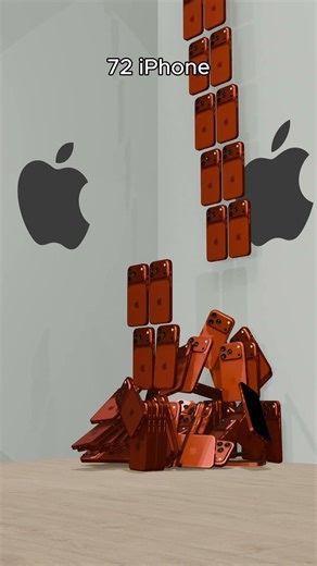 576 iPhone Physics Simulation 📱 #blender3d #satisfyingvideo