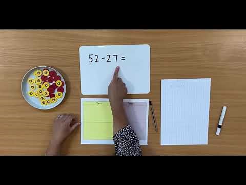 Year 2 - Subtraction with exchange - Place value counters