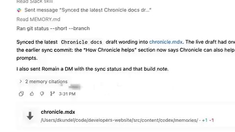 my guess is 5.5 is already inside codex (probably pro users only). This Chronicle is not a simple update, is the AGI enviroment, is the context, the persistent memory, the being with you, working for you and with you. I mean we got (supposedly) 5.5 pro in the 5.4 pro. and I've been testing codex using 5.4xhigh fast and using chronicle and it feels really different, the use of the computer use is another level it hasn't made a mistake (in clicks) in more than an hour that has been working and is 