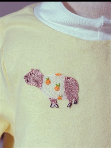 Luneville/Tambour Capybara #tambourembroidery #lunevilleembroidery #design