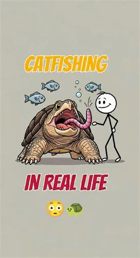 “This Turtle Catfishes Its Dinner 🤠🐢”