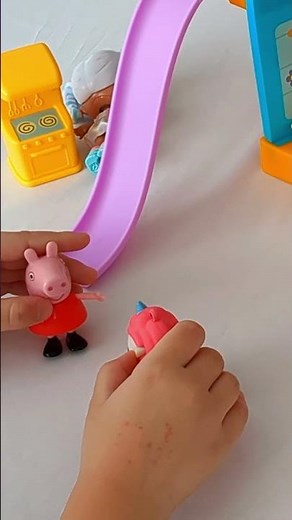 Playing With Peppa Pig Toys Kid-Friendly Toy videos Youtube #peppapig #shorts