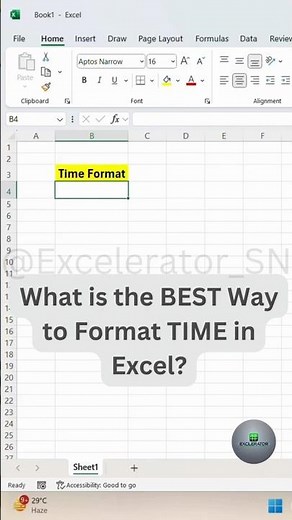 Excel Time Formatting | Change Time Format in Excel | Insert Time Shortcut in MS Excel
