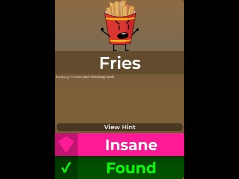 How to get Fries in Find the bfb Characters