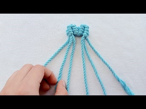 Easiest Macrame Flower / Simple Macrame Step By Step Tutorial