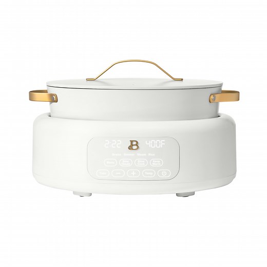 Beautiful 10 in 1, 6 Qt Electric Multi-Cooker, White Icing by Drew Barrymore
