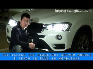 How to initialise the headlight driver module and teach in LEDs in headlight with G-scan2
