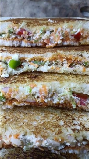 Delicious veggie sandwich recipe(Healthy and simple)🤤#viral#sandwich #food#recipe#healthy#trending