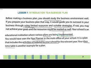 Business Form 4 Ch1 Business Plan (Lesson 1) Prof: Abdiaziz ahmed ibrahim
