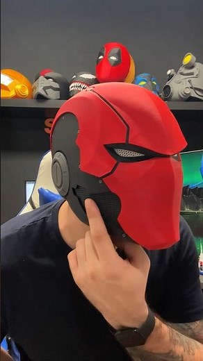 Maschera Red Hood #redhood #mask #helmet #cosplay #3dprinting