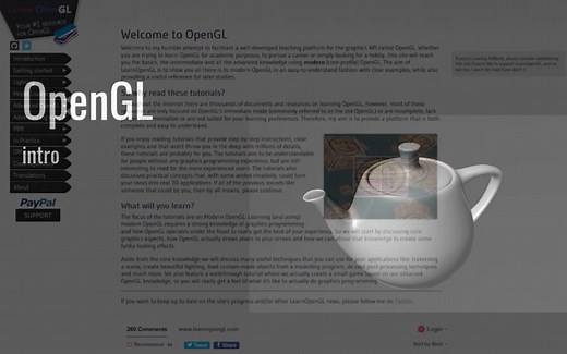 大名鼎鼎的Learn OpenGL的视频教程(中英字幕)