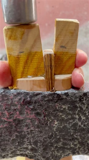 Amazing Pitted Axe - Cross Wedge Install