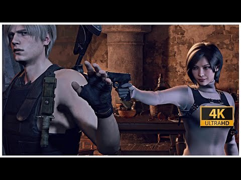 ADA WONG Wearing a SEE THROUGH DRESS While Fighting Leon - Resident Evil 4 Remake Mod