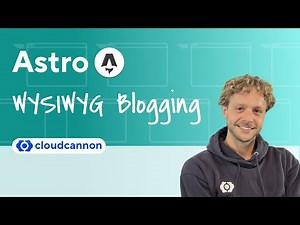 Getting started with Astro and CloudCannon CMS: WYSIWYG blogging