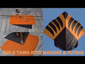 Biggest Kite Making & Kite Flying Tutorial - Homemade Kite - Big patang - DIY - Kite Crafts