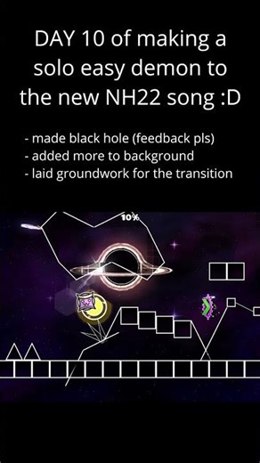 BLACK HOLE DONE #geometrydash #gdupdate #gdmeme #gd #gaming #gdlayout #mememusic #funny #relatable