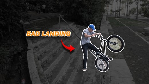 When a bike trick goes wrong