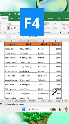 Press F4 & Save Hours in Excel ⚡ (Repeat Last Action)