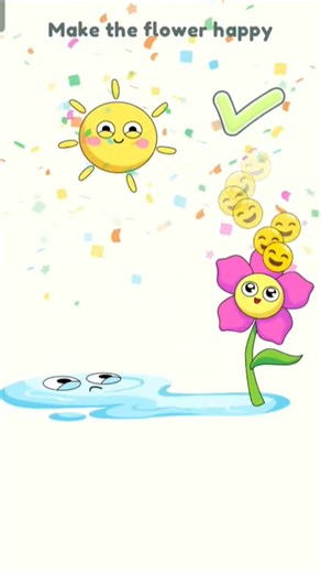 DOP2(Delete one part)game 🎮 level 2 Make the flower happ ❤️💞#viral #views #trending #drawing
