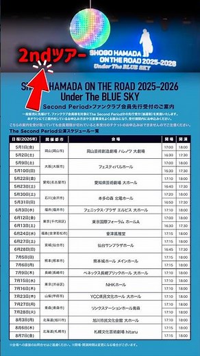 浜田省吾 ON THE ROAD 2025-2026 2nd ツアー 発表！