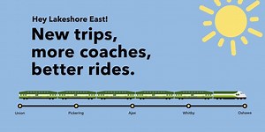 39K views · 335 reactions | Good news, Lakeshore East! You may have noticed more coaches on some trains, and we’ve introduced two new express trips! | GO Transit | Facebook