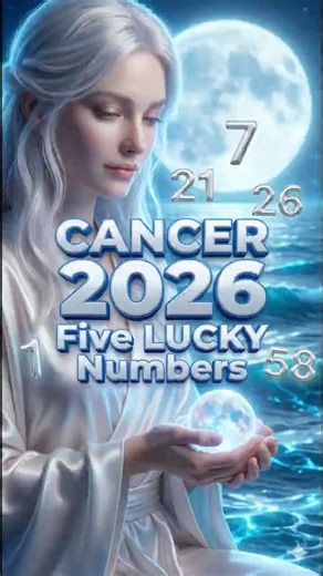 Cancer 2026 Lucky Numbers Revealed! 🌙✨ #cancer #astrology