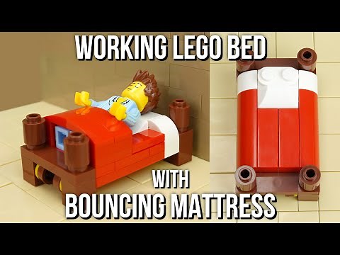 How To Build A Working Lego Bed - with Bouncing Mattress!