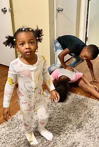 Avah aggressively protects Amyah 🥴😩. My kids turns my house upside down in just minutes 🙈 #rewindablemoments #familyflawsandall | Family Flaws And All