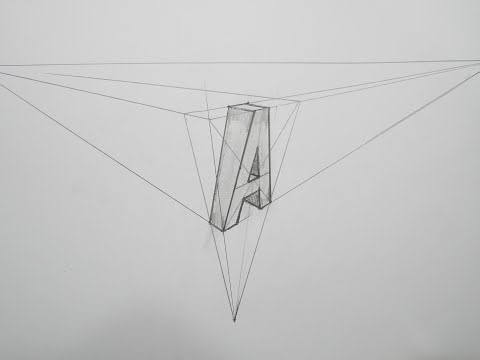 How To Draw a 3D Letter in 3 Point Perspective